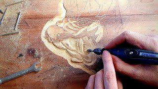 : Wood Carving a Dragon