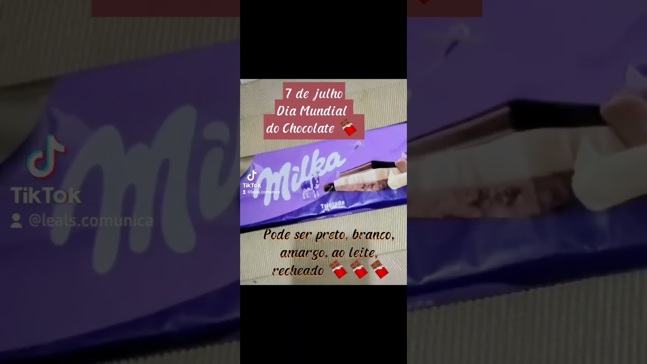 7 de julho Dia Mundial do chocolate