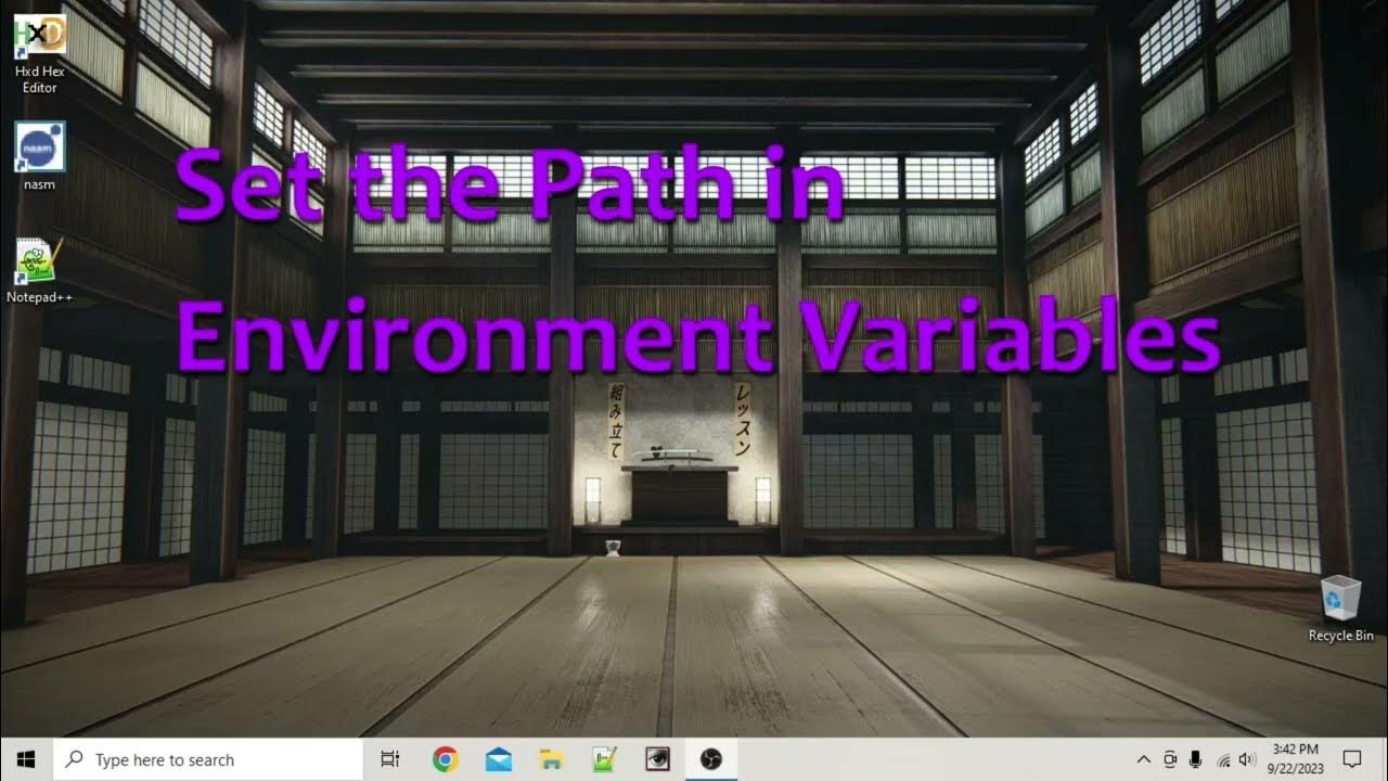 Setting the Path in Environment Variables - YouTube