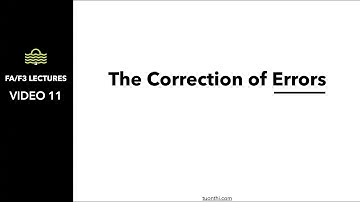 ACCA FA LECTURES: THE CORRECTION OF ERRORS / KỸ THUẬT SỬA CHỮA SAI SÓT