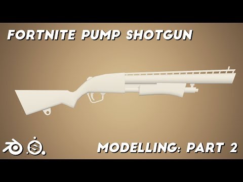 How To Make Low Poly Pump Shotgun from Fortnite In Blender 2.8 Beginner Tutorial | Modelling #2