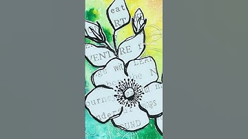 Rainbow Mixed Media Tag, Brushos, Mica powder & Rubber Dance stamps #mixedmedia