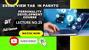 How to Use View Tab in MS Excel in Pashto | 2007 | 2010 | 2013 | 2016 | 2019View Tab 1 Lecture No 25