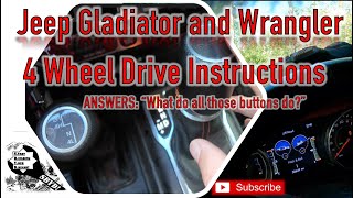 How to use 4WD Transfer Case in Jeep Gladiator and Wrangler, Rubicon Buttons, and Jeep Crawl Control