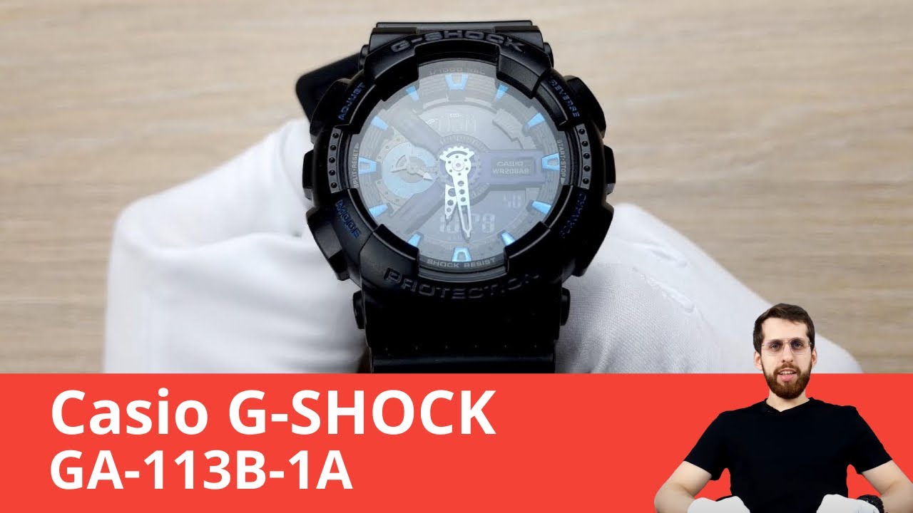 Юбилейная модель G-SHOCK / Casio GA-113B-1A - YouTube