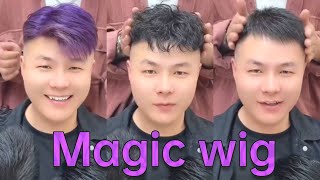 A man looks like a different person after changing his hairstyle😄#Tóc Giả Nam #Tóc Giả#メンズウィッグ #ウィッグ