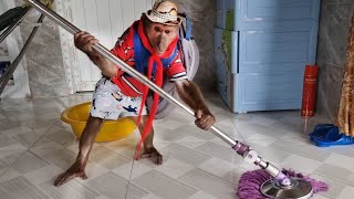 ABU Goes Home From School To Help His Mon Clean The House and Wash Clothes