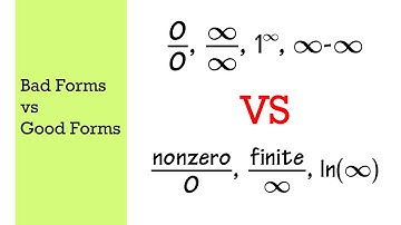 calculus 1, indeterminate bad limit forms vs good limit forms