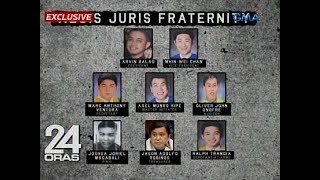 Walo sa 18 kinasuhan ng murder, robbery at paglabag sa Anti-Hazing Law, mga opisyal ng Aegis Juris