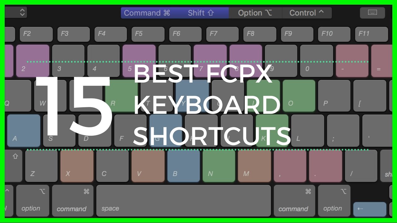 Final Cut Pro 7 Keyboard Shortcuts Chart