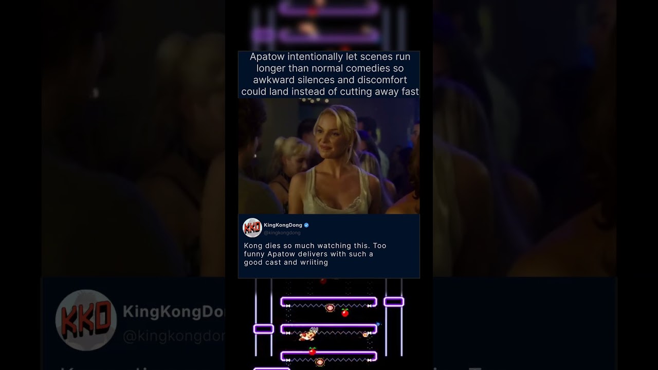 In Knocked Up (2007) Apatow intentionally let scenes run longer than normal comedies so awkward