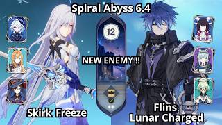 New  C0 Skirk Freeze U0026 C0 Flins Lunar Charged  Spiral Abyss Floor 12 Genshin Impact 64