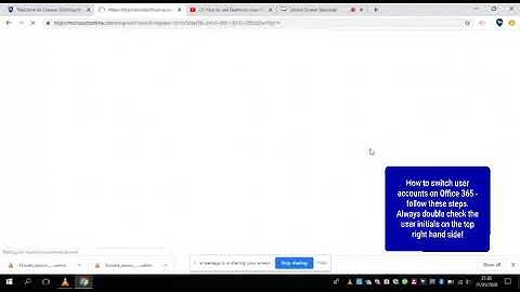 Switch user accounts on Office 365