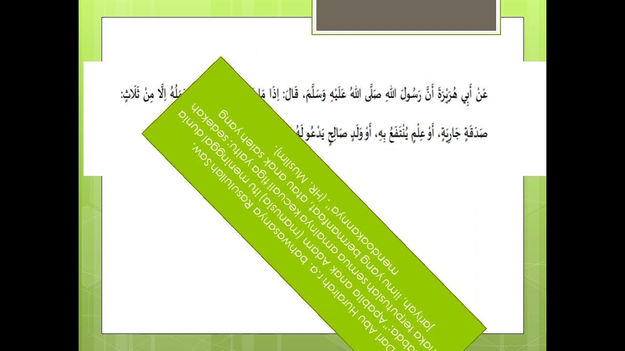 Hadits tentang Amal Sholeh