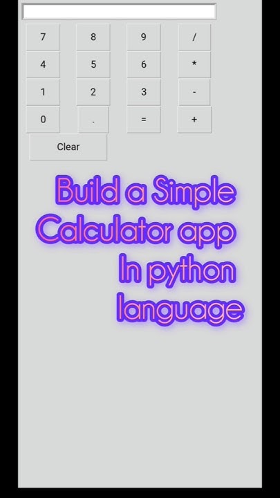 How to make a simple Calculator app in python?#shortvideo # ...