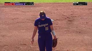 Texas Tech vs  #5 Washington | Women Softball Feb 19,2022