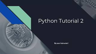 Python tutorial( I/O)