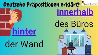 GERMAN Prepositions HINTER + INNERHALB in detail (12) | HINTER + INNERHALB mit Erklärung | A1 - B1