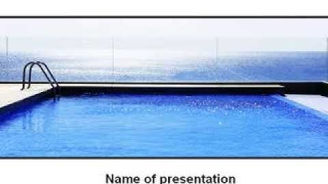 Pool On The Seashore PowerPoint Template by PoweredTemplate.com