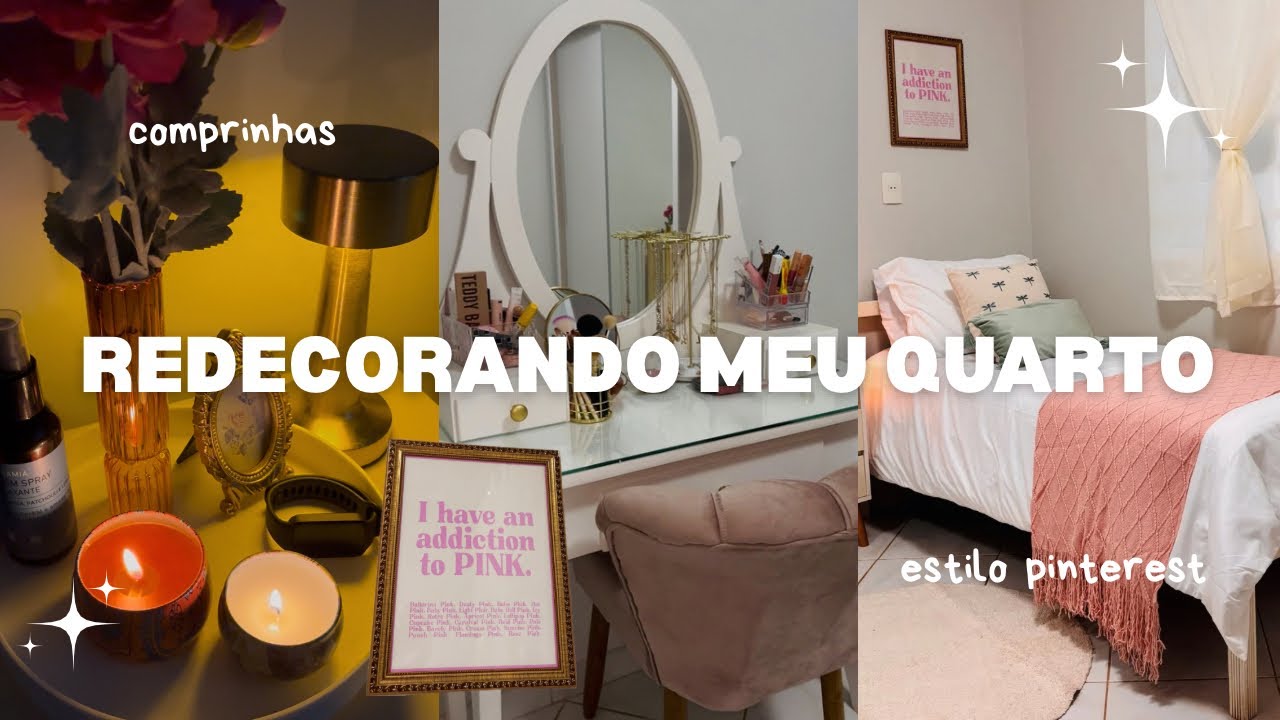 Decorando meu quarto DO ZERO | estilo pinterest (comprinhas shein e shopee)