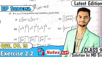 Ex 2.2 Q15 | RD Sharma Class 9 | Chapter 2 Exponents of Real Numbers | MD Sir 9