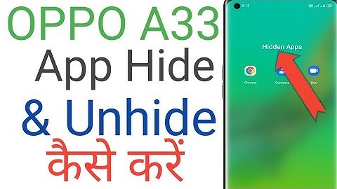 Oppo a33 phone mein app ko hide kaise karen//How to hide app in oppo a33 oppo setting