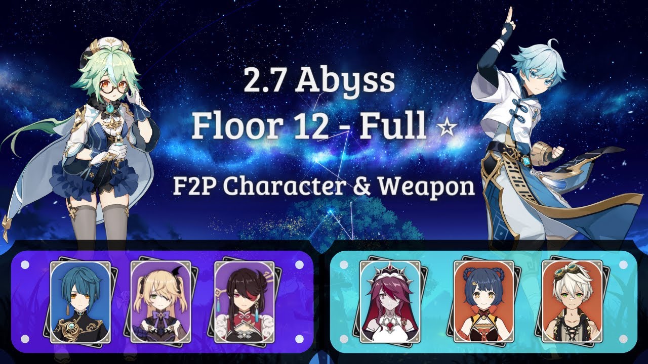 Sucrose Taser & Chongyun Melt - New 2.7 Abyss Floor 12 Full Stars - F2P