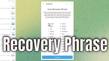 Telegram wallet recovery phrase | Backup codes of telegram wallet
