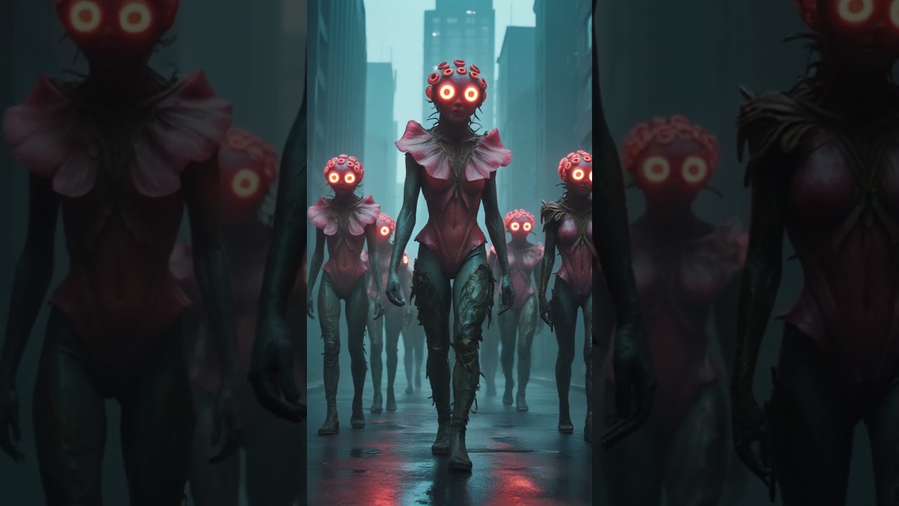 Surreal Parade: Grotesque Creatures in the Fog 