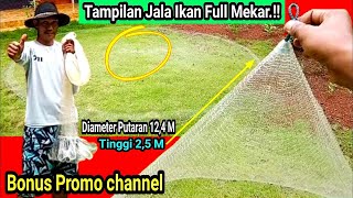 Full Mekar!!Tampilan Jala Ikan ¾ Inci || Panjang 2,5 M