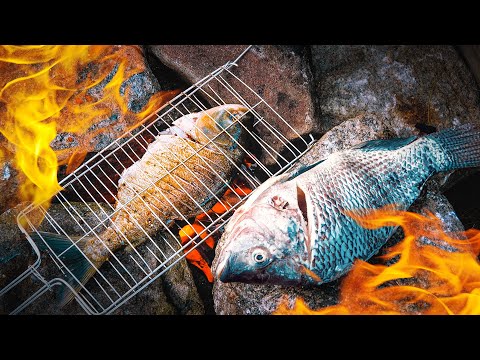 PESCANDO E PREPARANDO – Peixe Delicioso num lugar abandonado