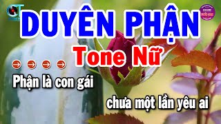 Duyên Phận Karaoke Tone Nữ Nhạc Sống Beat Chuẩn Nhất | Karaoke Tuyển Chọn