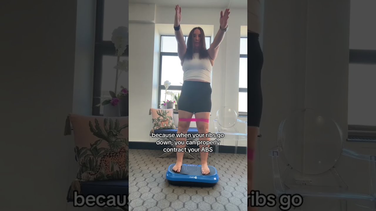 What exercises can you do on the vibration plate Mini squats with a band around your knees for your YouTube