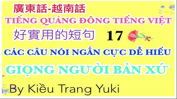 Tiếng Quảng Đông 17  廣東話-越南話  實用的￼短句 các câu ngắn gọn thường dùng
