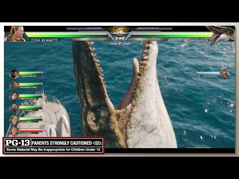 Team Mercenary vs Mosasaurus, Spinosaurus & Quetzalcoatlus with Healthbars | Concept Gameplay Video