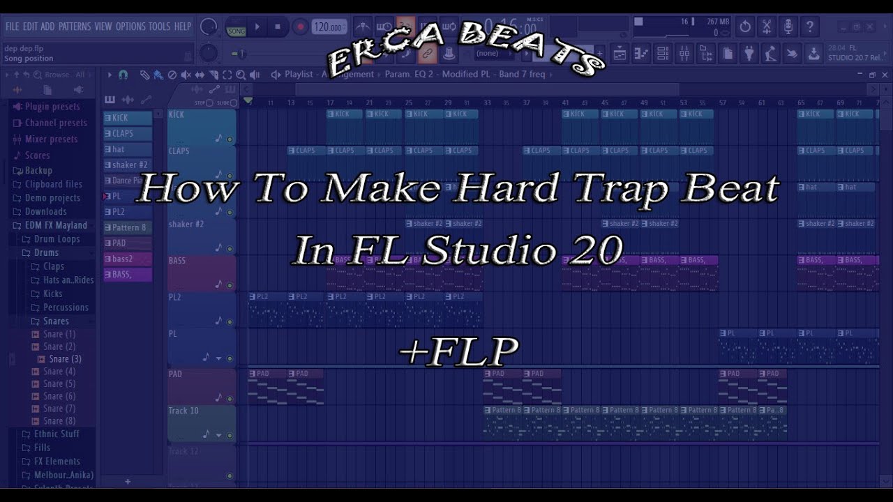 How To Make Hard Trap Beat in FL Studio 20 - FREE FLP - YouTube