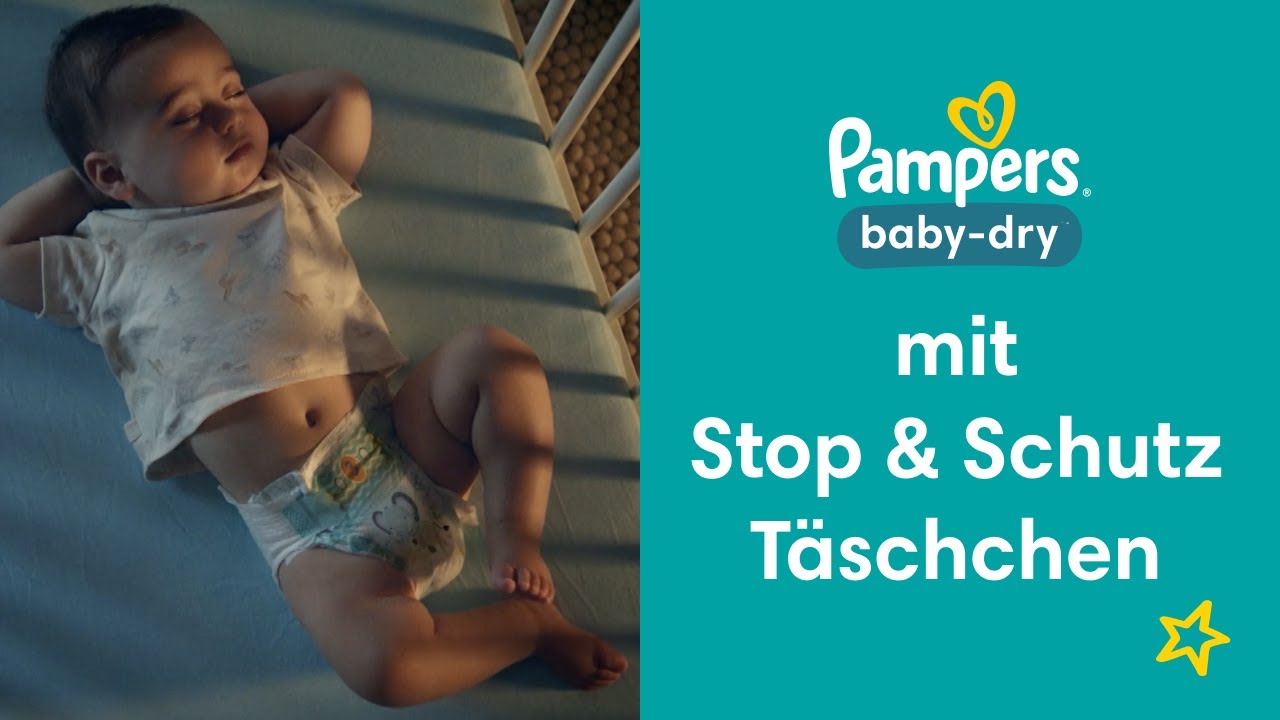 Pampers Baby-Dry für bis zu 100 % Auslaufschutz die ganze Nacht YouTube