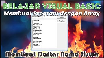 Belajar Array pada Visual Basic : Membuat Program Penyimpanan Data Siswa