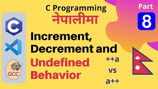 Increment, Decrement, Compound Assignment & Undefined Behavior | C Programming Tutorial in Nepali #8