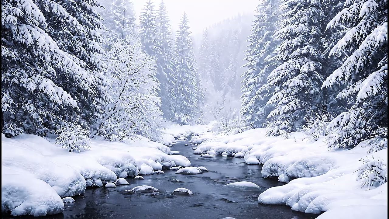 Snowfall Piano Music | Deep Sleep & Peaceful Relaxation ❄️🎹