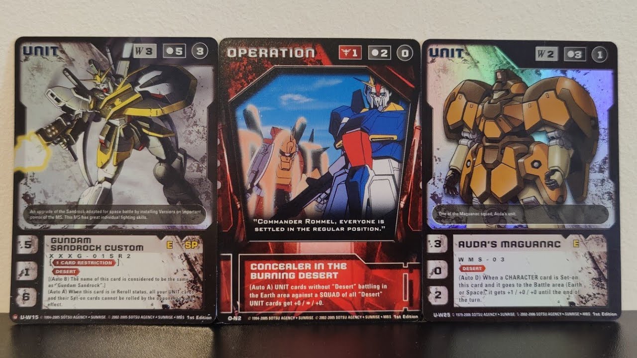 SANDROCK CUSTOM Desert Type Deck | Gundam War CCG - YouTube