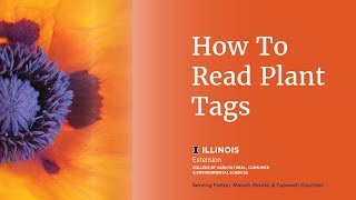 How To Read Plant Tags