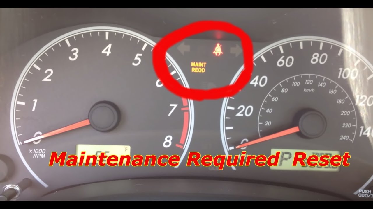 How To Reset Maintenance Required Light 2009-2016 Toyota Corolla - YouTube