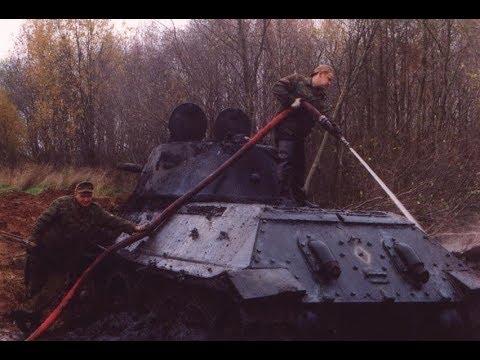 Подъем танка Т 34 76  Доватор без музыки и монтажа фильм №40