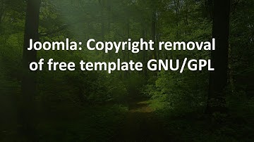 Joomla: Copyright removal of free template GNU/GPL