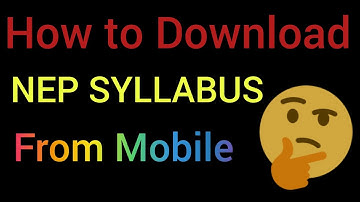 How to Download NEP SYLLABUS from Mobile l Gulbarga University l