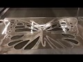 MKE Waterjet cutting an Aluminum Butterfly Bench MKE Waterjet cutting an Aluminum Butterfly Bench