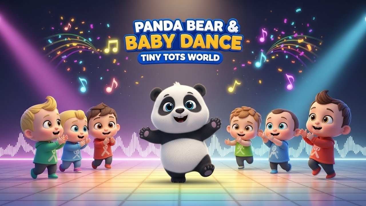 Panda Bear & Baby Dance Party 🐼💃 | Fun Kids Dance Song | Tiny Tots ...
