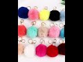 Chaveiro Pompom de Pelúcia Macio Para Pendurar Bolsas