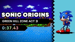 Sonic Origins - Green Hill Zone 3 (Sonic) in 37.43 [World Record]